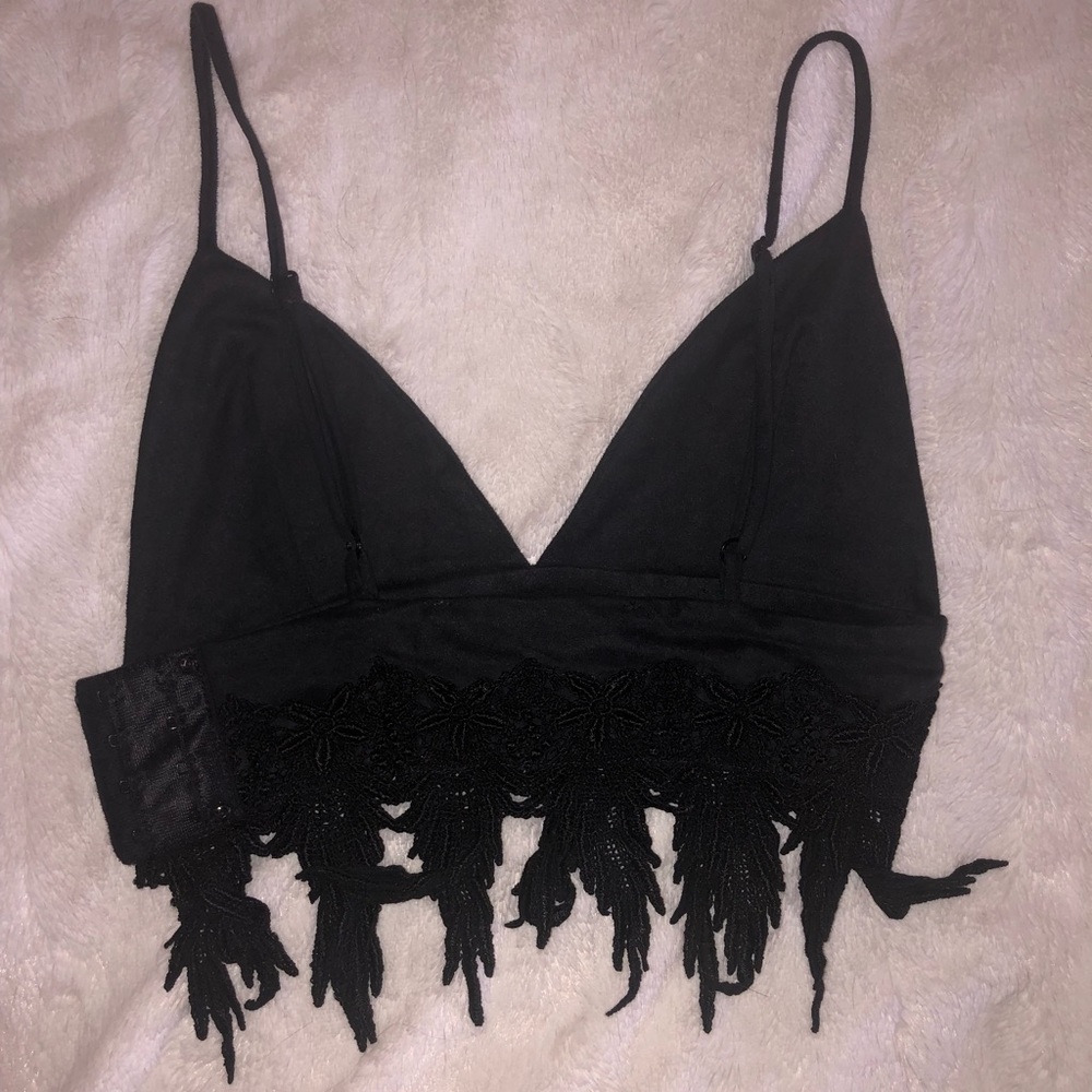 Beverly Hills Boutique black suede crop top - Picture 4 of 8